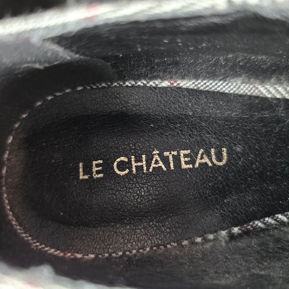 Le Chateau Plaid Slip On Ankle Boots Womens Size 39 - Picture 10 of 15